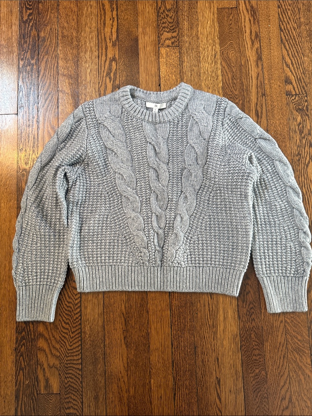 Banana Republic Cable Sweater, NWT, Large, Gray